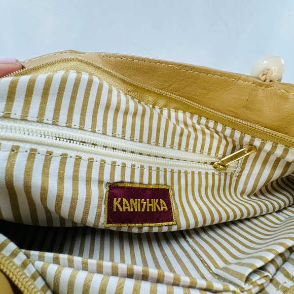 Embroidered Beaded Handbag Kanishka Hemp Sack Floral Design India Unique Rare - Picture 8 of 10